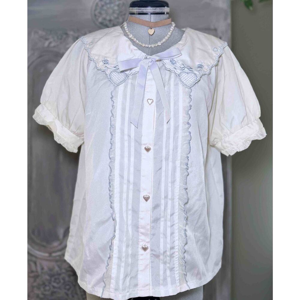 Liz Lisa Sailor Blouse Blue Suspender Ribbon Dress Jfashion Gyaru Himekaji Japan - Picture 10 of 16
